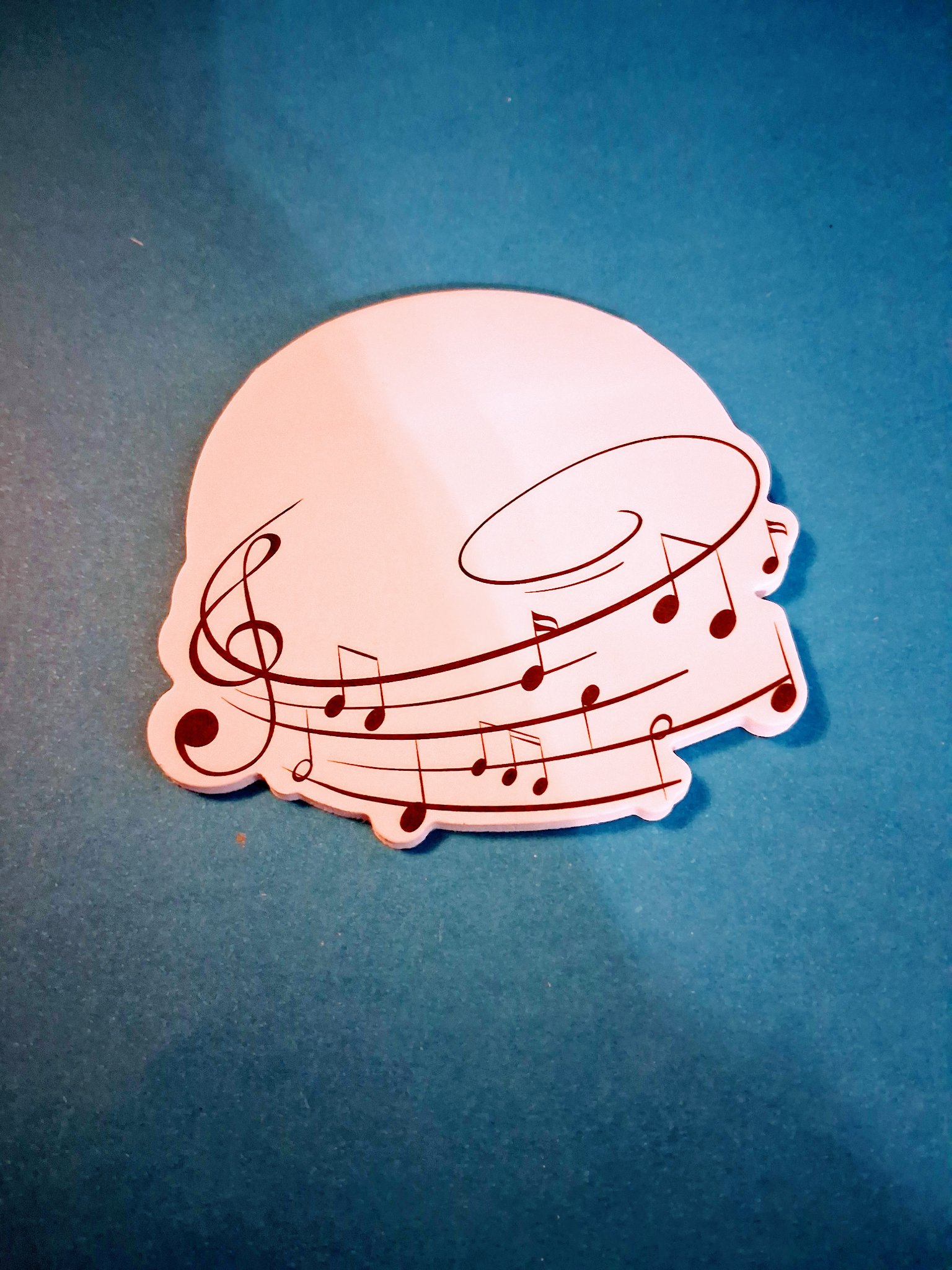 Die-Cut Music Notepad — 41C Drum with Music Staff